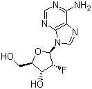 structure of CAS# 64183-27-3, 2'-Fluoro-2'-deoxyadenosine;(2R,3R,4R,5R)-5-(6-Aminopurin-9-yl)-4-fluoro-2-(hydroxymethyl)oxolan-3-ol