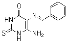 6-Amino-2,3-dihydro-5-[(phenylmethylene)amino]-2-thioxo-4(1H)-pyrimidinone molecular structure (CAS 64232-83-3)