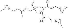 结构式 CAS# 64265-57-2, 三羟甲基丙烷-三[3-(2-甲基吖丙啶基)丙酸酯]; 交联剂 SC-100