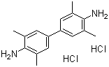 structure of CAS# 64285-73-0, 3,3',5,5'-Tetramethylbenzidine dihydrochloride;4,4'-Diamino-3,3',5,5'-tetramethylbiphenyl dihydrochloride