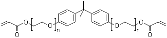 结构式 CAS# 64401-02-1, 双酚 A 聚氧乙烯醚二丙烯酸酯