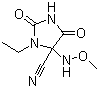 结构式 CAS# 644972-55-4, 3-乙基-4-(甲氧基氨基)-2,5-二氧代咪唑烷-4-腈