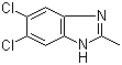 结构式 CAS# 6478-79-1, 5,6-二氯-2-甲基苯并咪唑