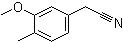 structure of CAS# 64829-31-8, (3-Methoxy-4-methylphenyl)acetonitrile;NSC 148961