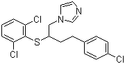 结构式 CAS# 64872-76-0, 布康唑; 1-[4-(4-氯苯基)-2-(2,6-二氯苯基)硫丁基]咪唑