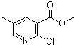 structure of CAS# 65169-43-9, 2-Chloro-5-methyl-3-pyridinecarboxylic acid methyl ester;Methyl 2-chloro-5-methylnicotinate