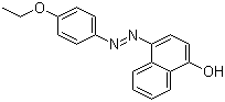 structure of CAS# 6535-42-8, Solvent Red 3;C.I. 12010; 4-[(4-Ethoxyphenyl)azo]naphthol; 4-((4-Ethoxyphenyl)azo)-1-naphthalenol