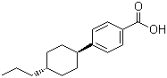 结构式 CAS# 65355-29-5, 反式-4-丙基环己基苯甲酸