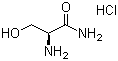 structure of CAS# 65414-74-6, L-Serinamide hydrochloride;(S)-2-Amino-3-hydroxypropionamide hydrochloride