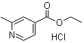 结构式 CAS# 65550-32-5, 2-甲基-4-吡啶羧酸乙酯盐酸盐