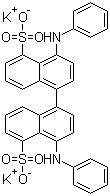 结构式 CAS# 65664-81-5, 4,4'-二苯胺基-1,1'-联萘-5,5'-二磺酸二钾盐