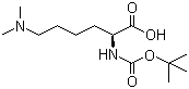 结构式 CAS# 65671-53-6, N-叔丁氧甲酰基-N',N'-二甲基-L-赖氨酸
