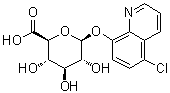 structure of CAS# 65851-39-0, 5-Chloro-8-quinolinyl beta-D-glucopyranosiduronic acid;5-Chloro-8-hydroxyquinoline glucuronide