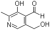 结构式 CAS# 66-72-8, 吡哆醛; 3-羟基-5-羟甲基-2-甲基吡啶-4-甲醛