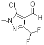 结构式 CAS# 660845-30-7, 5-氯-3-(二氟甲基)-1-甲基-1H-吡唑-4-甲醛