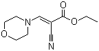 structure of CAS# 6630-64-4, Ethyl 2-cyano-3-morpholin-4-ylprop-2-enoate;2-Cyano-3-(4-morpholinyl)-2-propenoic acid ethyl ester