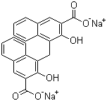 结构式 CAS# 6640-22-8, 帕莫酸二钠盐; 4,4'-亚甲双(3-羟基-2-萘酸)二钠盐