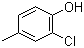 结构式 CAS# 6640-27-3, 2-氯-4-甲基苯酚
