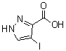 structure of CAS# 6647-93-4, 4-Iodo-1H-pyrazole-3-carboxylic acid