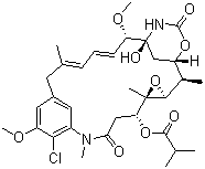structure of CAS# 66584-72-3, Ansamitocin P 3;Ansamitosin P 3; Antibiotic C 15003P3; Maytansinol isobutyrate; NSC 292222; 2'-De(acetylmethylamino)-2'-methylmaytansine