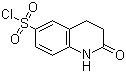 structure of CAS# 66657-42-9, 1,2,3,4-Tetrahydro-2-oxo-6-quinolinesulfonyl chloride