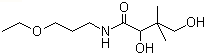 structure of CAS# 667-84-5, DL-Pantothenyl ethyl ether;(R)-(+)-2,4-Dihydroxy-N-(3-ethoxypropyl)-3,3-dimethylbutyramide