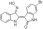 结构式 CAS# 667463-62-9, (2'Z,3'E)-6-溴靛玉红-3'-肟