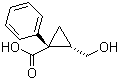 结构式 CAS# 66823-04-9, (1R,2S)-2-羟甲基-1-苯基环丙羧酸