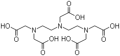structure of CAS# 67-43-6, Diethylenetriaminepentaacetic acid;(Carboxymethylimino)bis(ethylenenitrilo)tetraacetic acid; DTPA; N,N-Bis(2-(bis-(carboxymethyl)amino)ethyl)-glycine; Pentetic acid