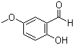 2-Hydroxy-5-methoxybenzaldehyde molecular structure (CAS 672-13-9)