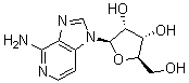 结构式 CAS# 6736-58-9, 4-氨基-1-beta-D-呋喃核糖基-1H-咪唑并[4,5-c]吡啶