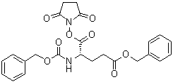 结构式 CAS# 67413-34-7, (S)-5-[(2,5-二氧代-1-吡咯烷基)氧基]-5-氧代-4-[[(苯基甲氧基)羰基]氨基]戊酸苯甲酯