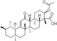 结构式 CAS# 67416-61-9, 乙酰基-11-酮基-beta-乳香酸