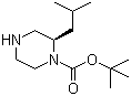 (S)-1-Boc-2-异丁基哌嗪分子结构 (CAS 674792-06-4)