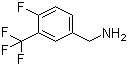 structure of CAS# 67515-74-6, 4-Fluoro-3-trifluoromethylbenzylamine;((4-Fluoro-3-(trifluoromethyl)phenyl)methyl)amine; 1-[4-Fluoro-3-(trifluoromethyl)phenyl]methanamine; 3-Trifluoromethyl-4-fluorobenzylamine