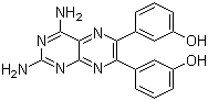 结构式 CAS# 677297-51-7, 3,3'-(2,4-二氨基-6,7-蝶啶二基)二苯酚
