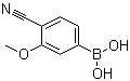 结构式 CAS# 677777-45-6, 4-氰基-3-甲氧基苯硼酸