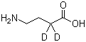结构式 CAS# 67910-98-9, 4-氨基丁酸-2,2-D2