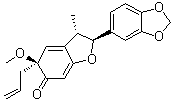 structure of CAS# 67920-48-3, [2S-(2alpha,3beta,5beta)]-2-(1,3-Benzodioxol-5-yl)-3,5-dihydro-5-methoxy-3-methyl-5-(2-propenyl)-6(2H)-benzofuranone