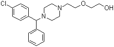 Hydroxyzine molecular structure (CAS 68-88-2)