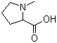 结构式 CAS# 68078-09-1, 1-甲基脯氨酸; 1-甲基吡咯烷-2-甲酸