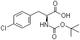 结构式 CAS# 68090-88-0, Boc-L-4-氯苯丙氨酸; N-叔丁氧羰基-L-4-氯苯丙氨酸