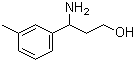 structure of CAS# 68208-22-0, 3-Amino-3-(3-methylphenyl)propan-1-ol;3-Amino-3-m-tolylpropan-1-ol