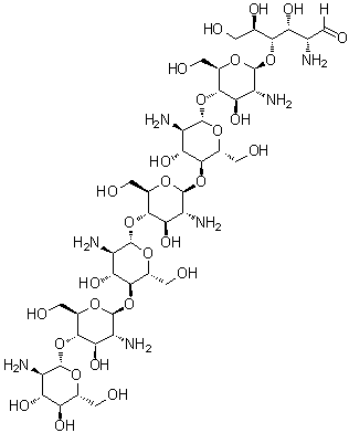 Chitoheptaose molecular structure (CAS 68232-35-9)