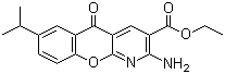 结构式 CAS# 68301-99-5, 2-氨基-7-异丙基-5-氧代-5H-[1]苯并吡喃[2,3-b]吡啶-3-羧酸乙酯; 氨来占诺乙酯