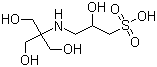 structure of CAS# 68399-81-5, TAPSO;2-Hydroxy-N-(tris(hydroxymethyl)methyl)-3-aminopropanesulfonic acid; 3-(N-Tris-(hydroxymethyl)methylamino)-2-hydroxypropanesulfonic acid