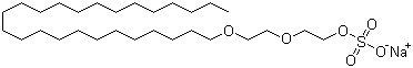structure of CAS# 68585-34-2, Sodium lauryl ether sulfate;(C10-C16) Alcohol ethoxylate sulfated sodium salt
