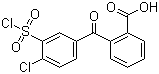 结构式 CAS# 68592-12-1, 2-(3'-氯磺酰基-4'-氯苯甲酰)苯甲酸; 5-(2-羧基苯甲酰基)-2-氯苯磺酰氯
