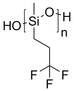 羟基封端的聚(甲基 3,3,3-三氟丙基)硅氧烷分子结构 (CAS 68607-77-2)