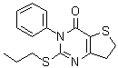structure of CAS# 686770-80-9, 6,7-Dihydro-3-phenyl-2-(propylthio)thieno[3,2-d]pyrimidin-4(3H)-one